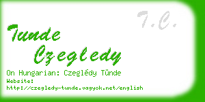 tunde czegledy business card